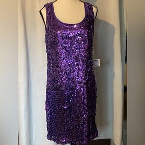 Sequin Dress Purple size 8 New with Tags